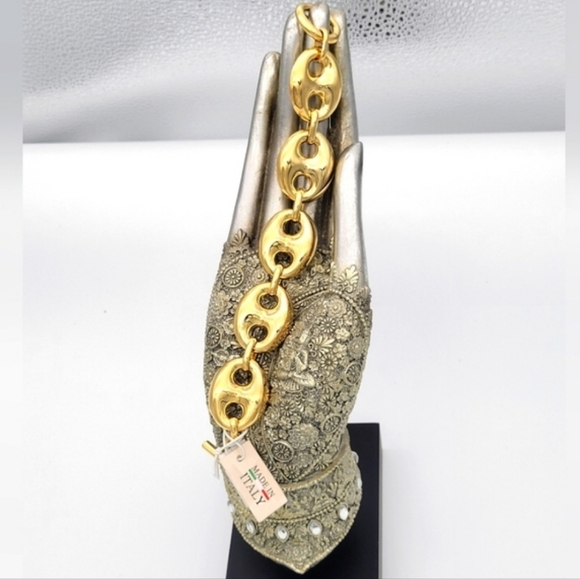 🇮🇹Mia Fiore Mariner Link 18kt Gold Plated/Bronze Bracelet - Picture 9 of 10